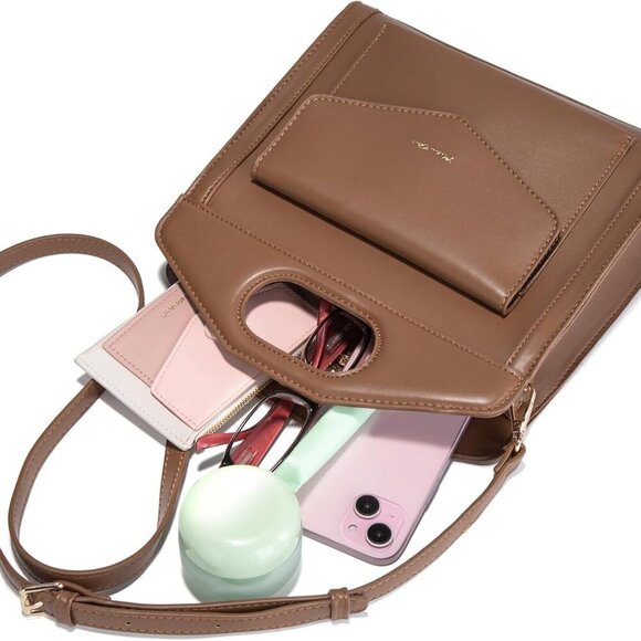 Crossbody Purses for Women Vintage Mini Satchel Pocket Tote Bag - Picture 5 of 7